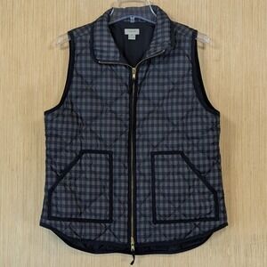 J. Crew Quilted Gingham Vest Womens Medium Down‎ Filled Gorpcore Outdoors Casual